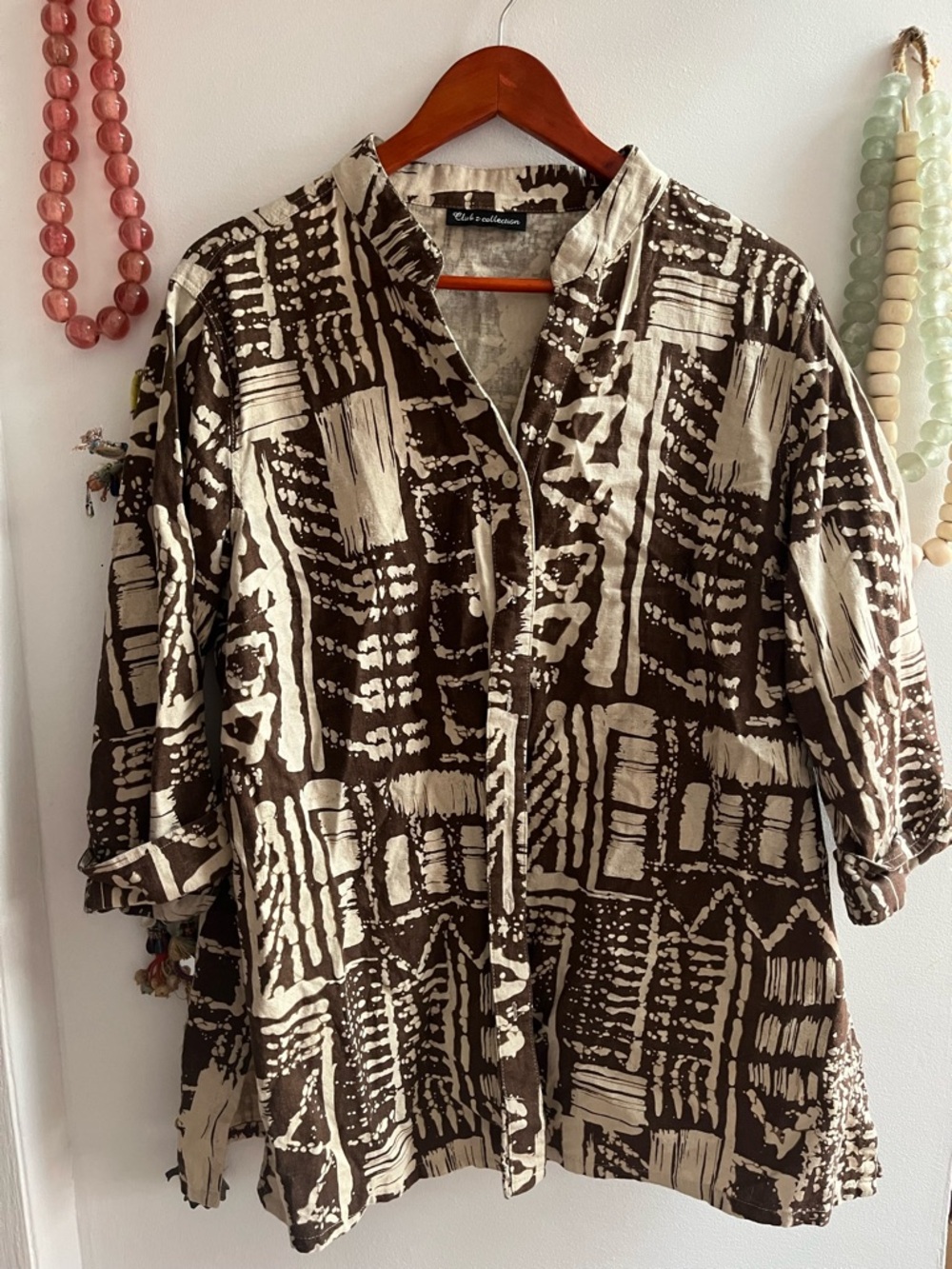 Linen Tunic button down shirt